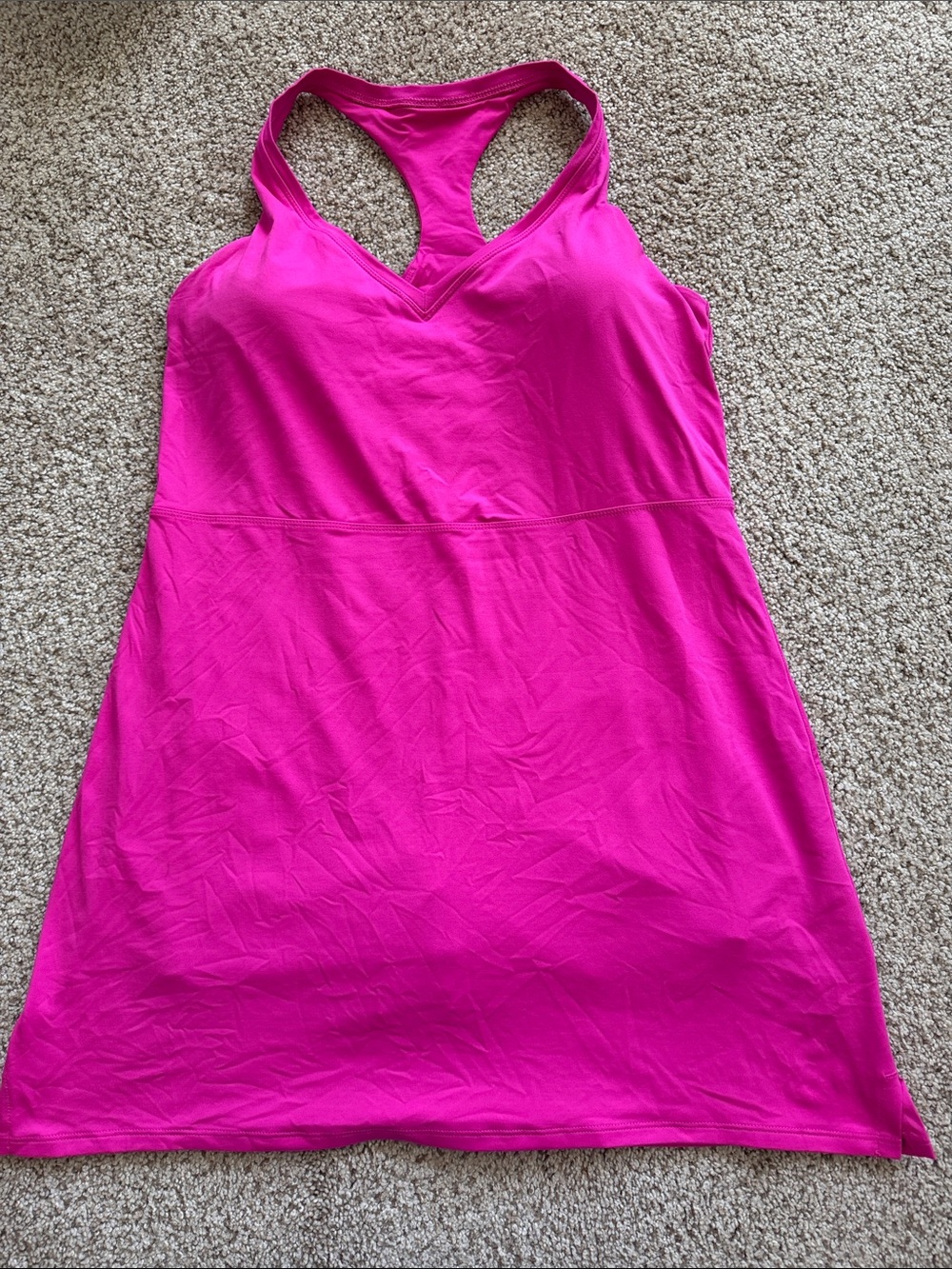 all in motion Bright Pink Racerback V-Neck Mini Dress
